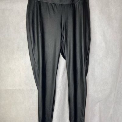 Torrid Full Length Signature Waist Pu Legging black shiny size 1 1X 14-16